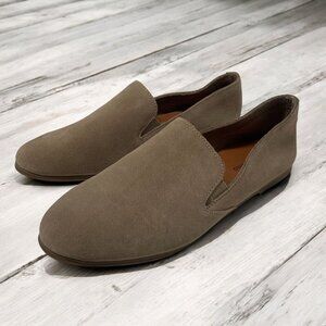 Lucky Brand Charsa Suede Slip-On Loafers Tan Slip On Flats Size 9.5